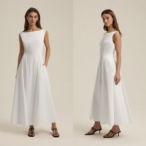 FAVORITE DAUGHTER Catherine White Flare Dress L